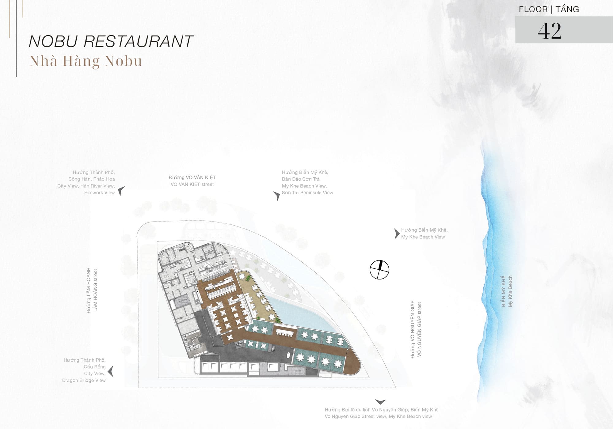 Mặt bằng tiện ích tại tầng 42của dự án Nobu Residences Đà Nẵng
