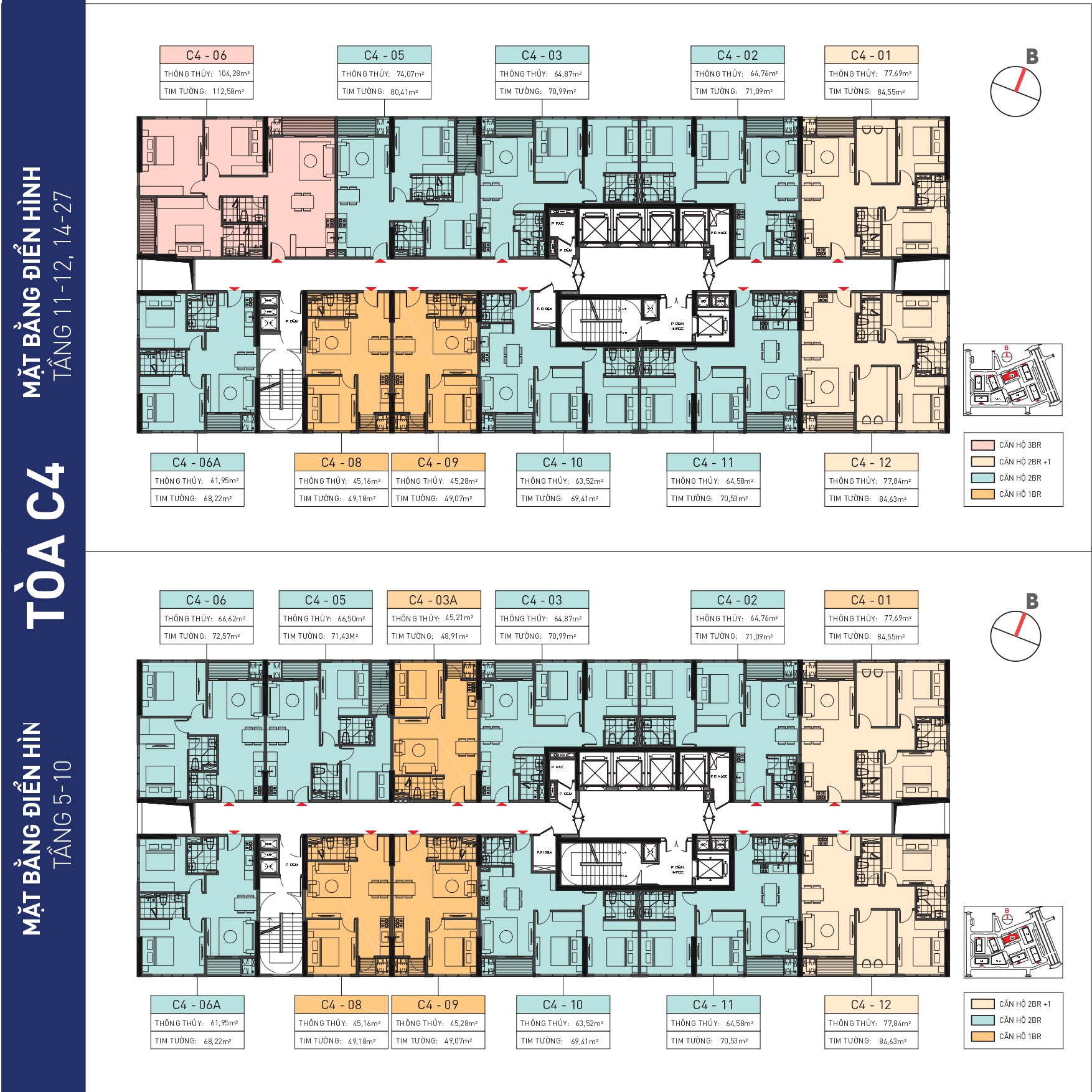 CAPITAL SQUARE ĐÀ NẴNG 24 Mặt bằng tòa C4 - Dự án căn hộ Capital Square Đà Nẵng
