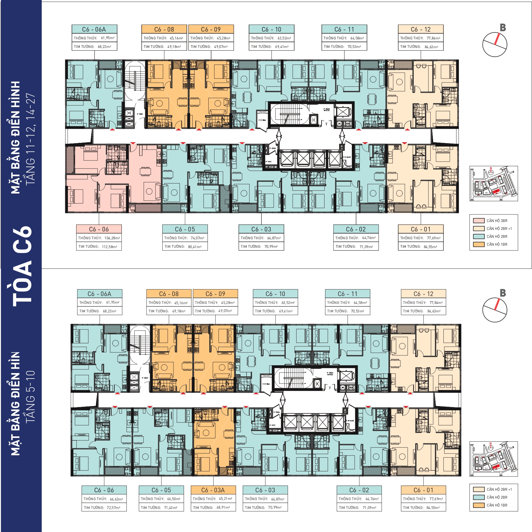 CAPITAL SQUARE ĐÀ NẴNG 25 Mặt bằng tòa C6 - Dự án căn hộ Capital Square Đà Nẵng