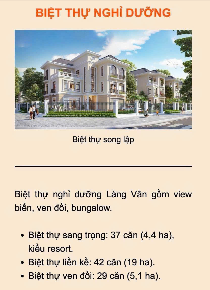 VINPEARL LÀNG VÂN ĐÀ NẴNG 9 Biệt thự Vinpearl Làng Vân